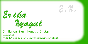 erika nyagul business card